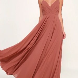 Beautiful dusty rose maxi dress